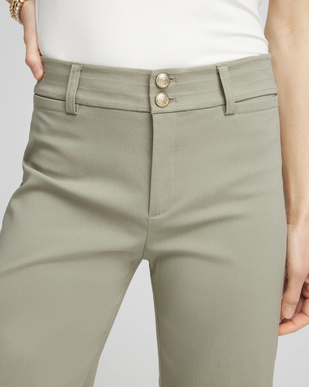 Trapunto Straight Leg Cropped Pants | Chico's